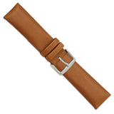 Gilden 22mm Lt. Brown Padded No-Stitch Calfskin Stainless Bckl Watch Band