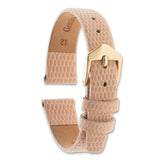 Gilden 12mm Peach Flat Lizard Grain Calfskin Watch Band