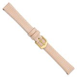 Gilden 12mm Peach Flat Lizard Grain Calfskin Watch Band