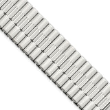 Gilden for Apple 42/44mm Smart Watch Mens Long Stainless Steel 7.5 inch Expansion Watch Band with Stainless Steel Adapters