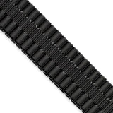 Gilden for Apple 42/44mm Smart Watch Mens Long Black Stainless Steel 7.5 inch Expansion Watch Band with Black Adapters