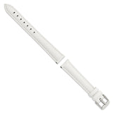 DeBeer 16mm White Glove Leather with Silver-tone Panerai Style Buckle 7.75 inch Watch Band