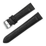 22mm Black Canvas/Leather Lining Steel Buckle Watch Band