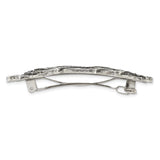 1928 Jewelry Silver-tone Textured Ornate Hair Barrette