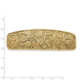 1928 Jewelry Gold-tone Ornate Swirl and Floral Motif Hair Barrette