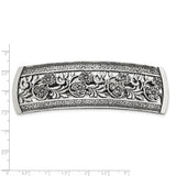 1928 Jewelry Silver-tone Ornate Floral Motif Hair Barrette