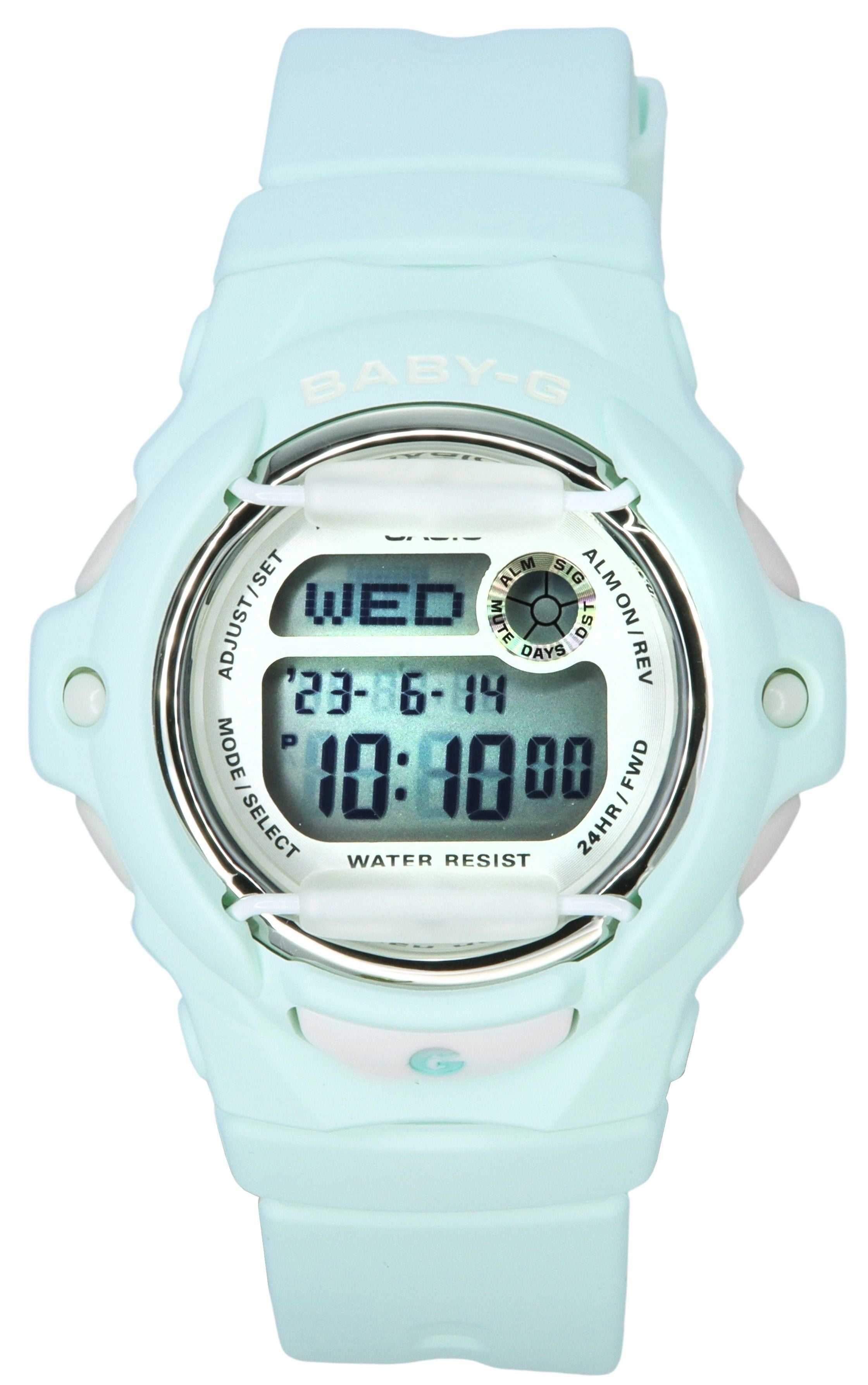 Baby-G Womens Shock Resistant Digital Watch - White/Green Casio Baby-G Women main image 3