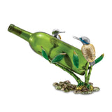 Luxury Giftware Bejeweled Crystal and Enameled 2 Hummingbirds Bottle Holder