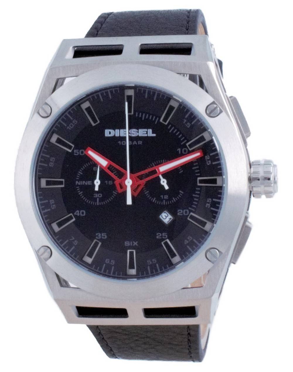 Diesel Timeframe Chronograph Leather Quartz DZ4543 100M Men's