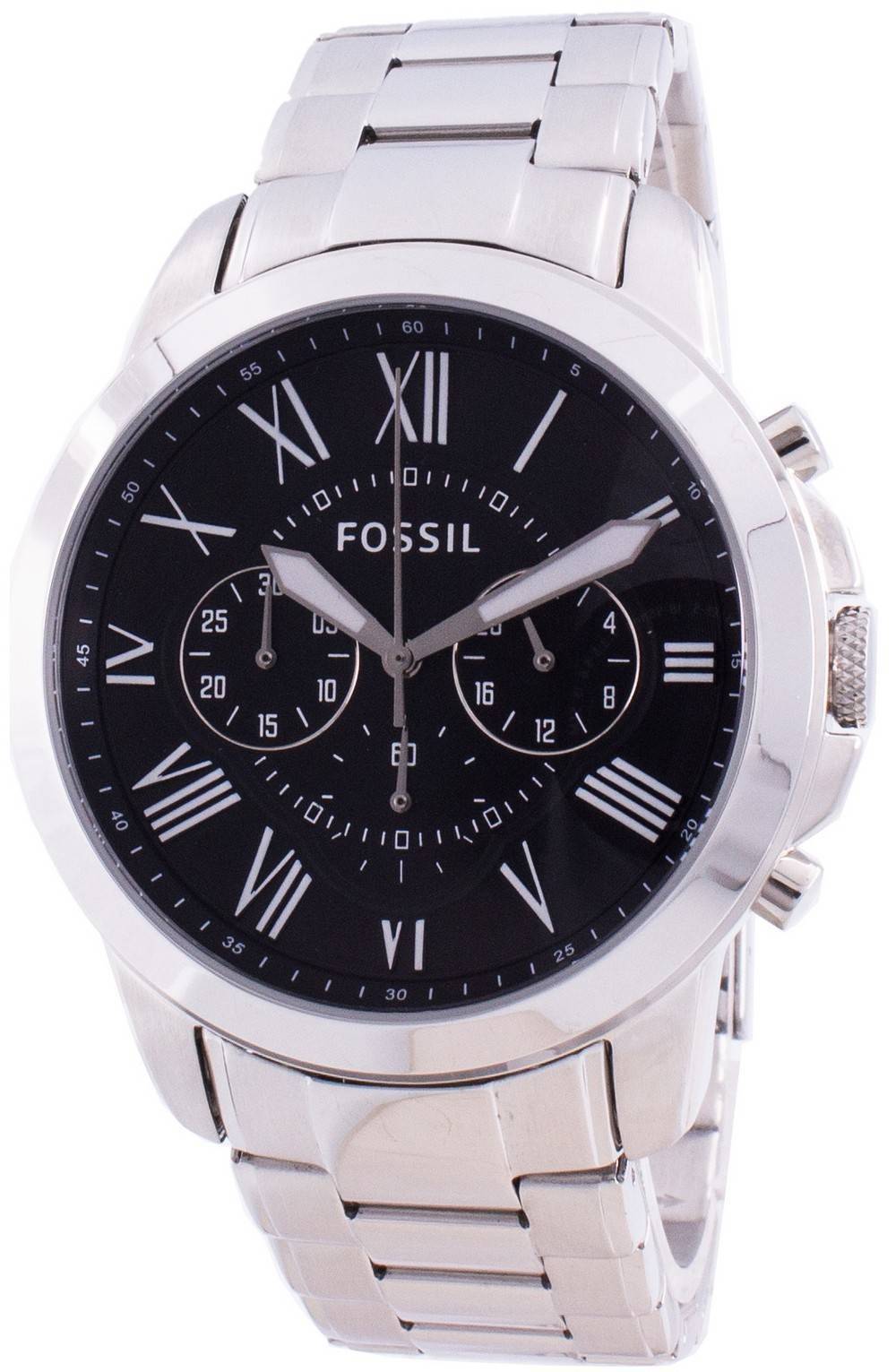 Fossil FS4736 Chronograph Men\'s Watch Stainless Steel Black Dial Roman Numerals Fossil Men main image 4