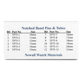 Notched Pin & Tube Assortment for Watch Bands