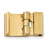 8mm Solid Gold-tone Brass One Channel Fold-over Clasp