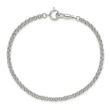Silver-tone Brass 4.25mm Double LInk Cable Pocket Watch Chain