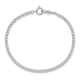 Silver-tone Steel 4.75mm Curb Pocket Watch Chain