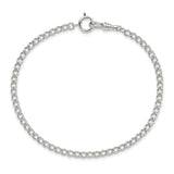 Silver-tone Steel 4.75mm Curb Pocket Watch Chain