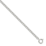 Silver-tone Steel 4.75mm Curb Pocket Watch Chain