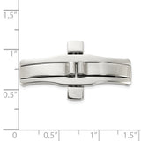 Ladies Stainless Steel Dbl Press Butterfly Clasp 4x8x35mm