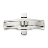 Ladies Stainless Steel Dbl Press Butterfly Clasp 4x8x35mm