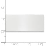 11/16 x 1 9/16 Polished Aluminum Plates-Set of 6