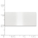 11/16 x 1 9/16 Satin Aluminum Plates-Set of 6