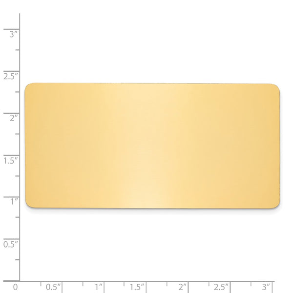 1 1/2 x 3 Polished Brass Plates-Set of 6