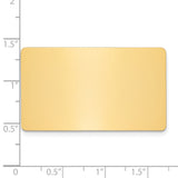 1 x 1 11/16 Polished Brass Plates-Set of 6