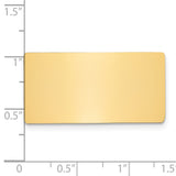 11/16 x 1 11/32 Polished Brass Plates-Set of 6