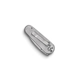 Stainless Steel Silver Stud Locking Pocket Knife with Belt Clip