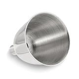 Rebel Steel Polished Stainless Steel Checkerboard 8 ounce Flask with Funnel