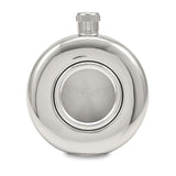 Rebel Steel Glass Window Stainless Steel 5 ounce Round Flask with Funnel
