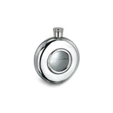 Rebel Steel Glass Window Stainless Steel 5 ounce Round Flask with Funnel