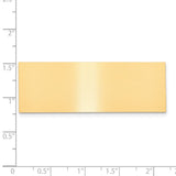 3/4 x 2 1/8 Satin Brass Plates-Set of 6