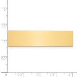 1/2 x 2 Polished Brass Plates-Set of 6