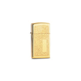 Zippo Venetian Floral Design with Engravable Rectangle High Polish Brass Lighter