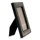 4x6 Domed Burnished Silver and Black Polystyrene Picture Frame