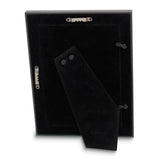 5x7 Domed Burnished Silver and Black Polystyrene Picture Frame