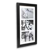 Black Polystyrene Collage Frame - Three Opening 5x7 Gallery Frame