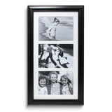 Black Polystyrene Collage Frame - Three Opening 5x7 Gallery Frame