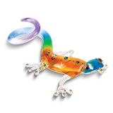Glass Baron Desert Diamond Gecko Handcrafted Glass Figurine