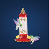 Glass Baron Hummingbird Feeder Handcrafted Glass Ornament