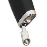 Vertigo Twister Black Matte and Brushed Chrome Quad Flame Torch Lighter with Fold-out Cigar Punch