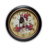 Valencia Wine and Grape Dial Quartz Wall Clock with Silent Movement