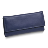 Blue Leather Slim Jewelry Wallet