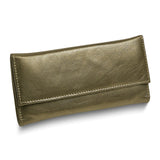 Pewter Leather Slim Jewelry Wallet
