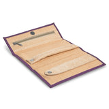 Purple Leather Slim Jewelry Wallet