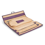 Purple Leather Snap Buckle Jewelry Wallet