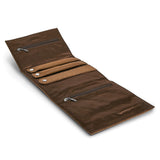 Tan Leather Quilted Jewelry Folder