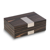 Ebony Finish Wood 4-Watch and Jewelry Box