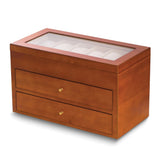 Matte Cherry Finish Wood 36-Watch Case