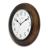 Walnut Finish Wood Quartz Wall Clock